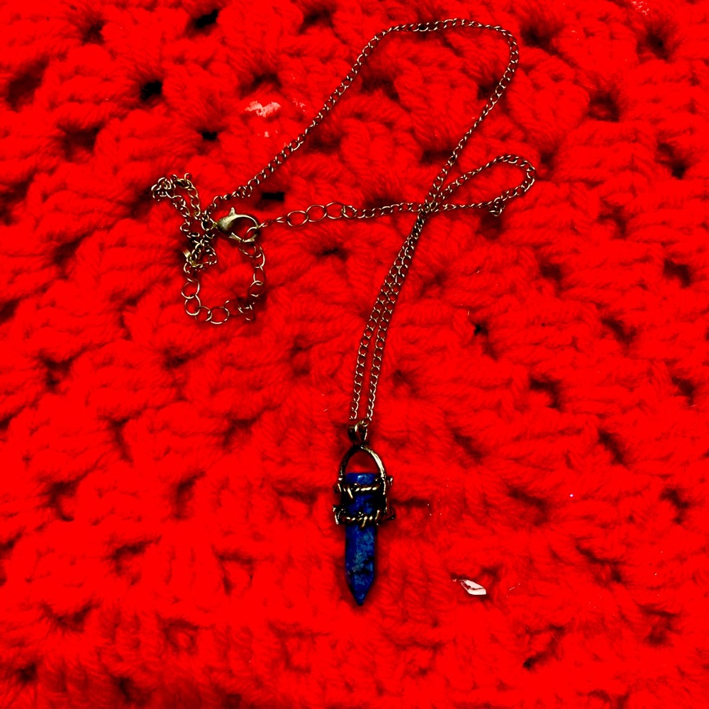 Blue crystals necklace
